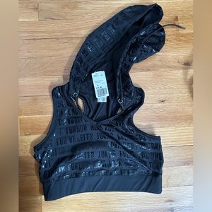 Hooded Sports Bra/Crop Top